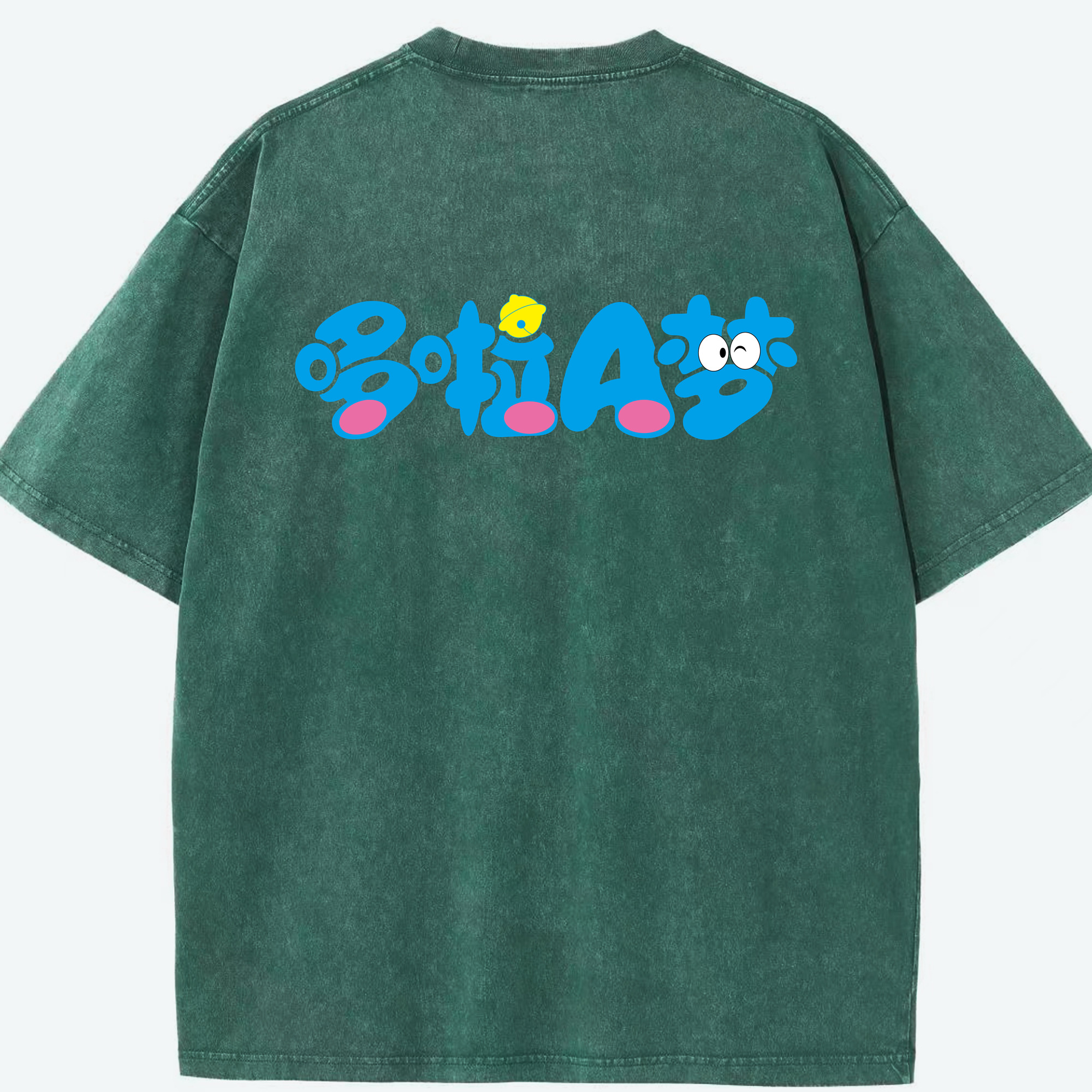 （画像用） ドラえもん Doraemon 綿100% ヴィンテージ風 半袖Tシャツ（背面プリント）